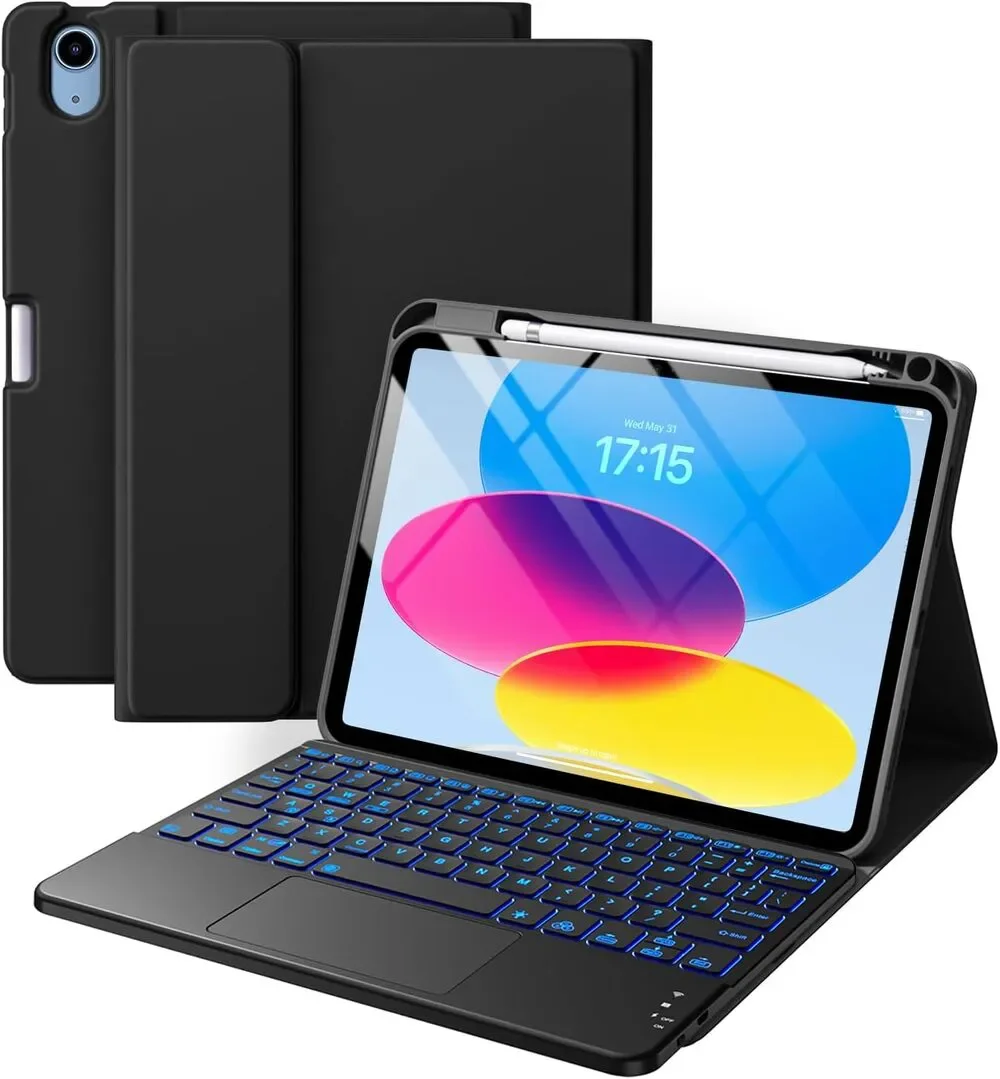 Harvopu Compatible for iPad 11th 10th Generation Case with Keyboard